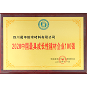 2020中國最具成長性建材企業(yè)100強